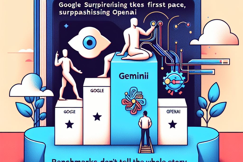 Google Gemini surpreendentemente alcança o primeiro lugar, superando a OpenAI, mas os benchmarks não contam toda a história.