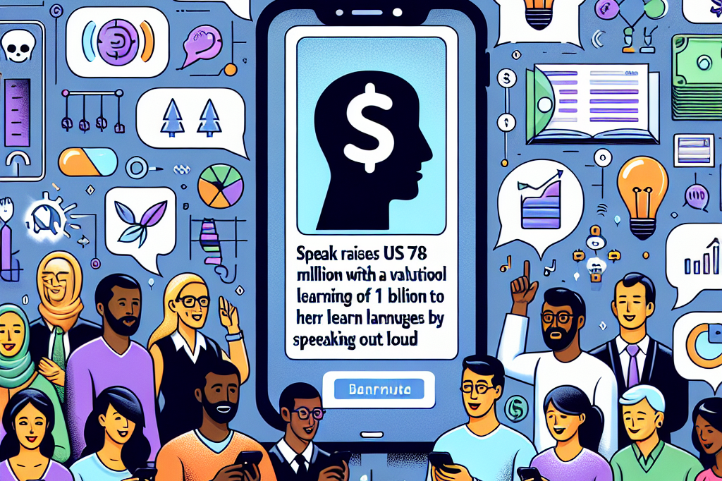 OpenAI-backed Speak levanta US$ 78 milhões com avaliação de US$ 1 bilhão para ajudar usuários a aprender idiomas conversando em voz alta.