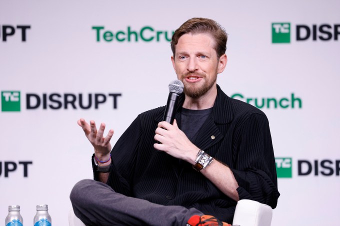 Matt Mullenweg, Fundador e CEO da Automattic, fala no palco durante o TechCrunch Disrupt 2024 Dia 3 no Moscone Center em 30 de outubro de 2024, em São Francisco, Califórnia.