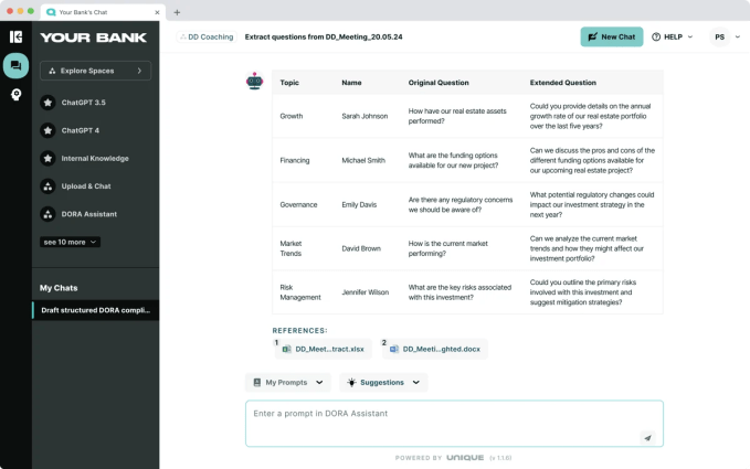 Agente de due diligence da Unique