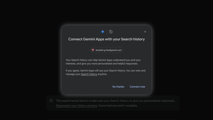 Google Gemini com personalização