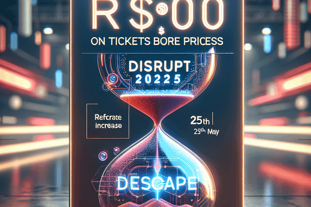 Economize R$900 nos ingressos para o Disrupt 2025 antes que os preços aumentem em 25 de maio.